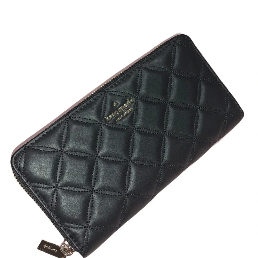 ♠️ kate spade ♠️ Natalia Smooth Quilted Leather Large Continental Wallet - Picture 3 of 10